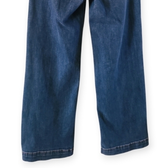 Judy Blue Mid Rise Trouser Wide Leg Jeans Medium Wash Blue - Picture 14 of 17